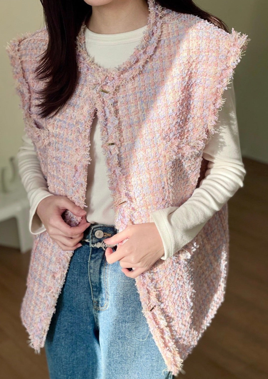 Pear Blossom Tweed Vest