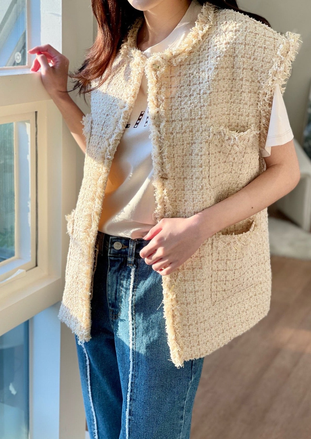 Pear Blossom Tweed Vest