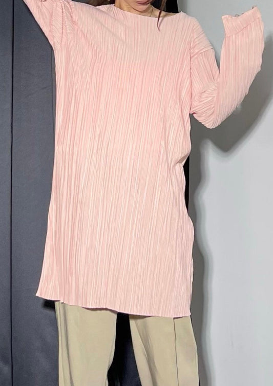 Micro Pleats Shift Dress