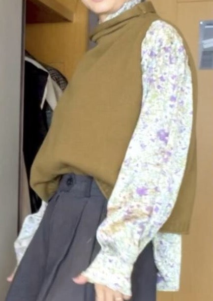 Turtleneck Lambs Wool + Cashmere Vest — special price item!