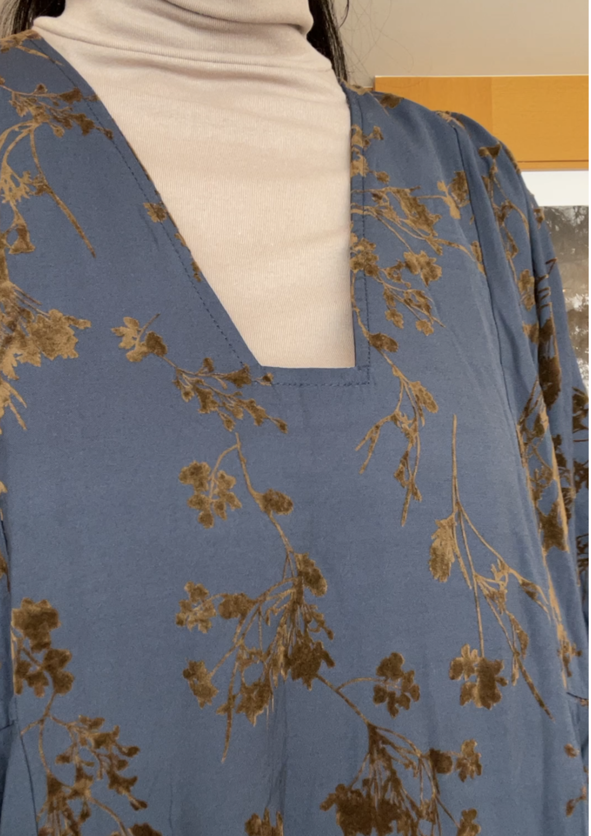 Velvet Flocked Caftan Dress