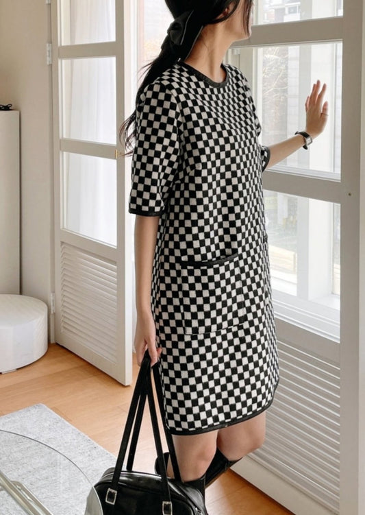 Checkerboard Shift Dress