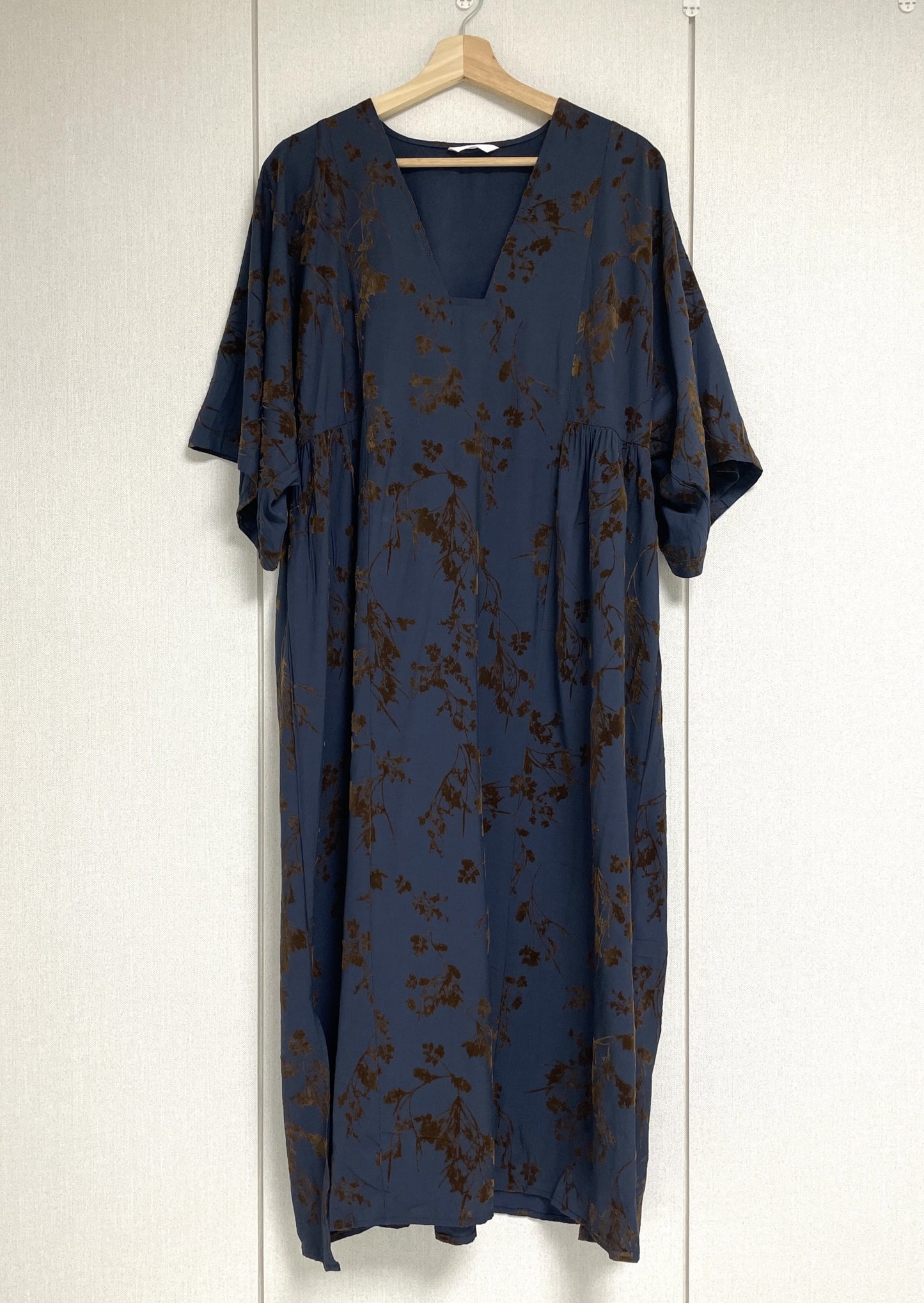 Velvet Flocked Caftan Dress