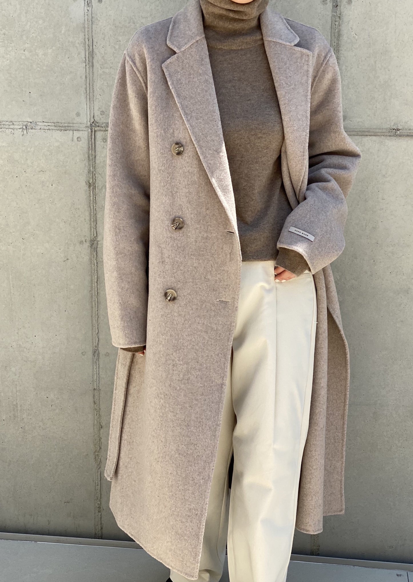 Wool Double Breasted Handmade Coat -only 1 in Black left