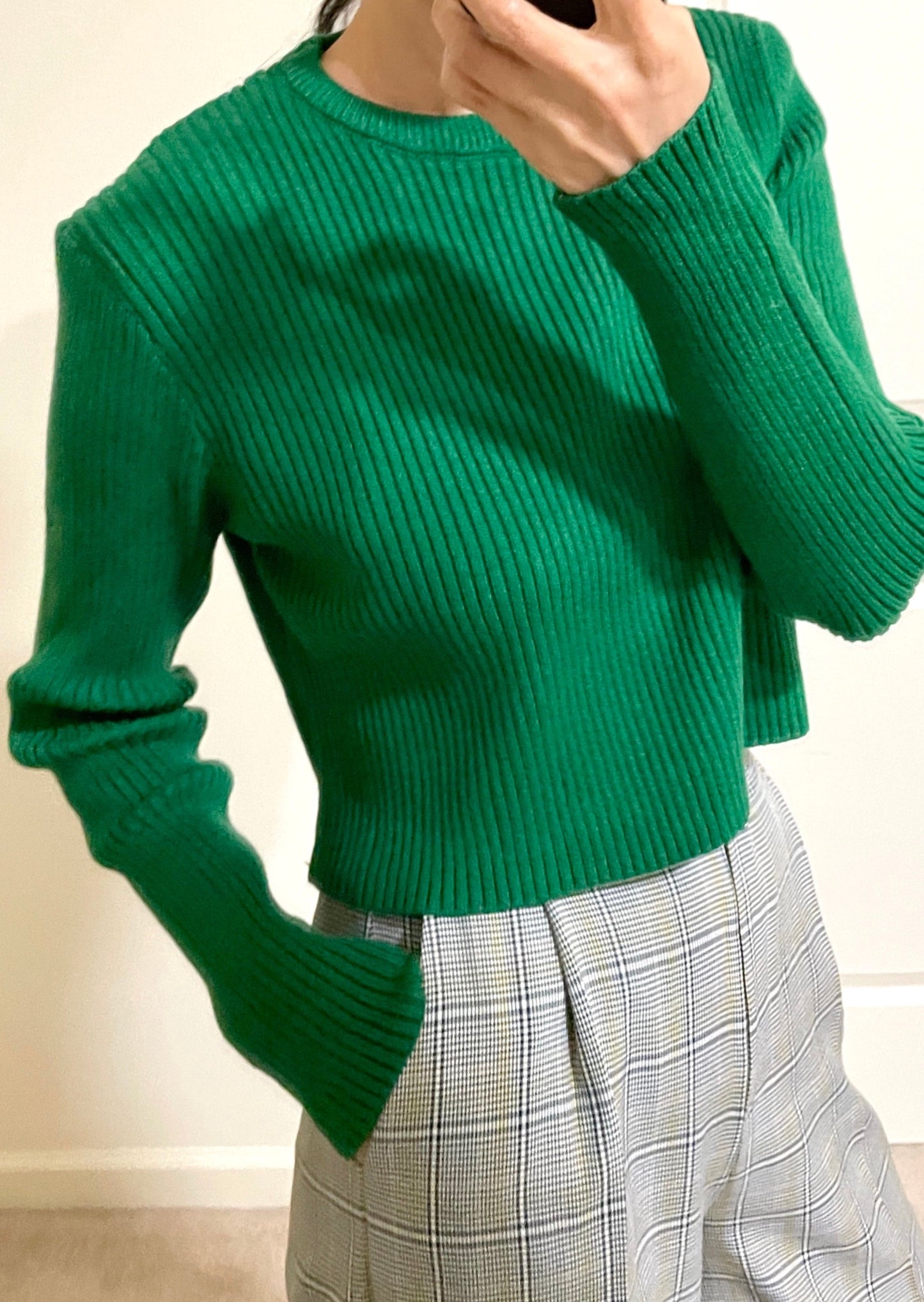 Cropped Rib Knit