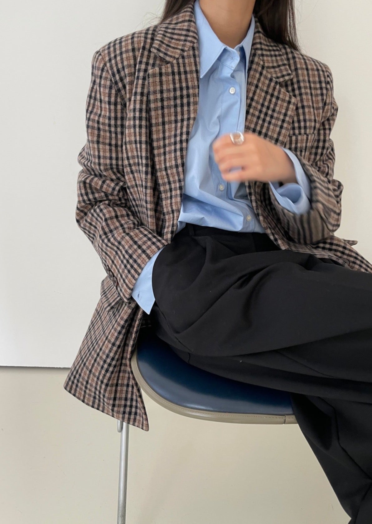 Duffey Checkered Wool Blazer