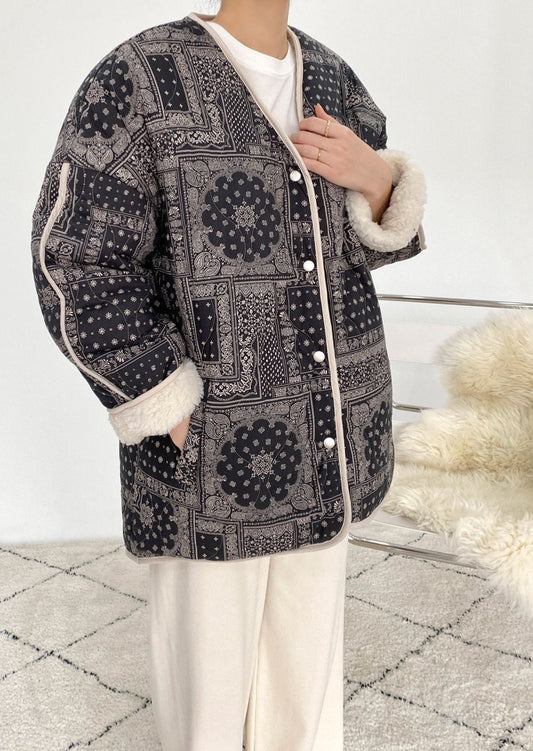 Reversible Bandana / Faux Shearling Jacket