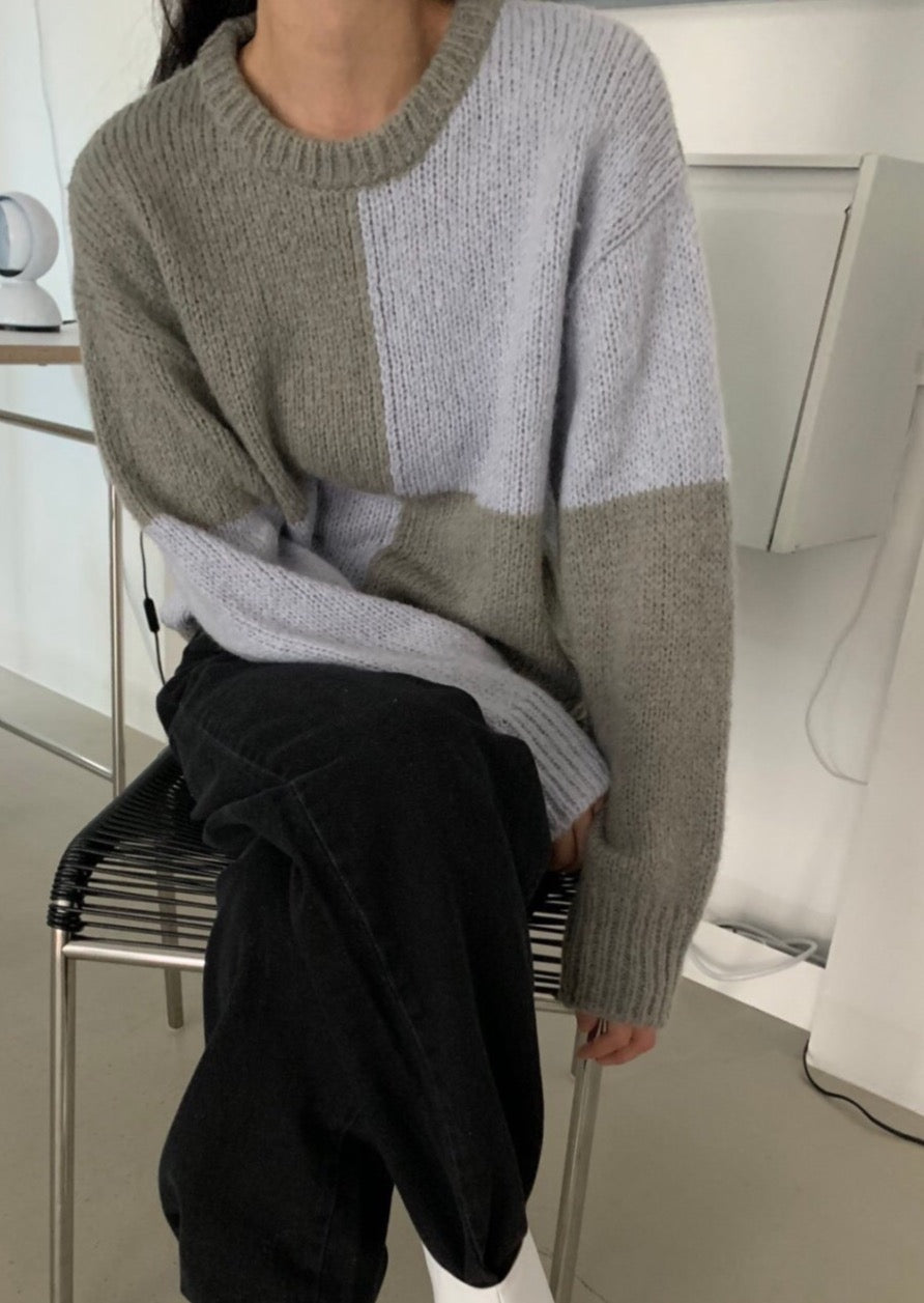 Two Tone Wool/Alpaca Jumper - Best Seller Reorder