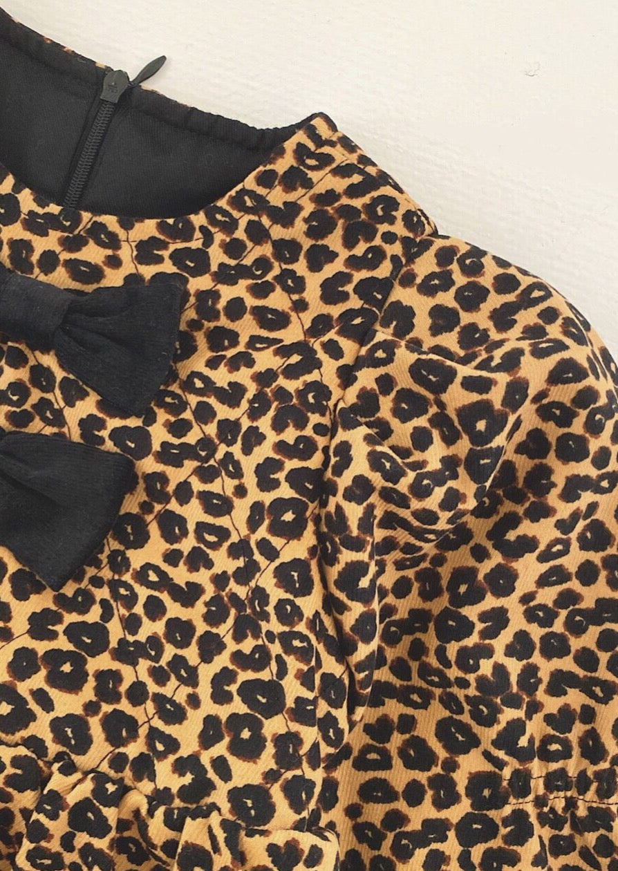 Girls’ Leopard Babydoll Dress
