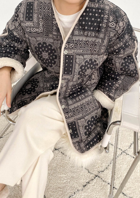 Reversible Bandana / Faux Shearling Jacket