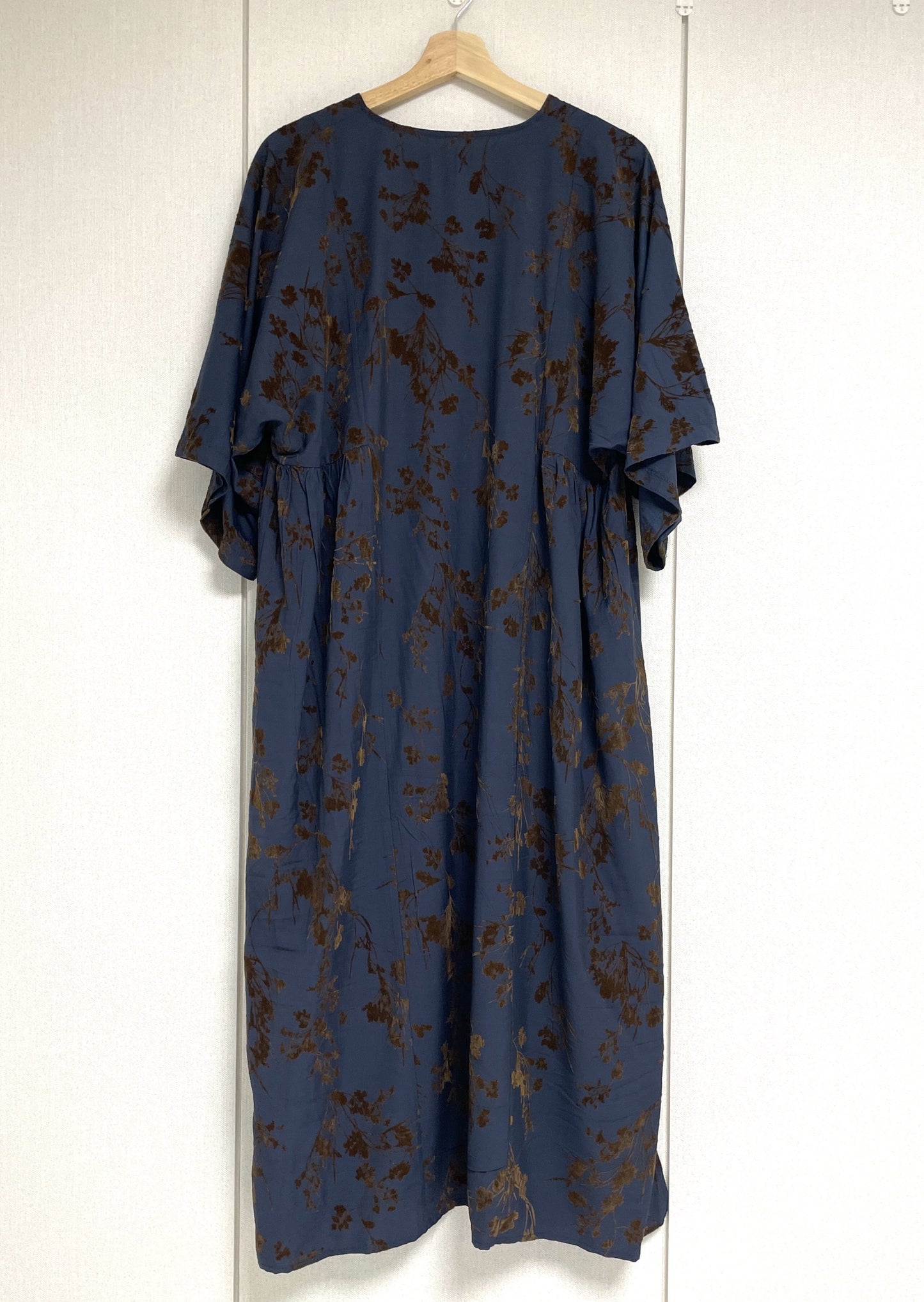 Velvet Flocked Caftan Dress