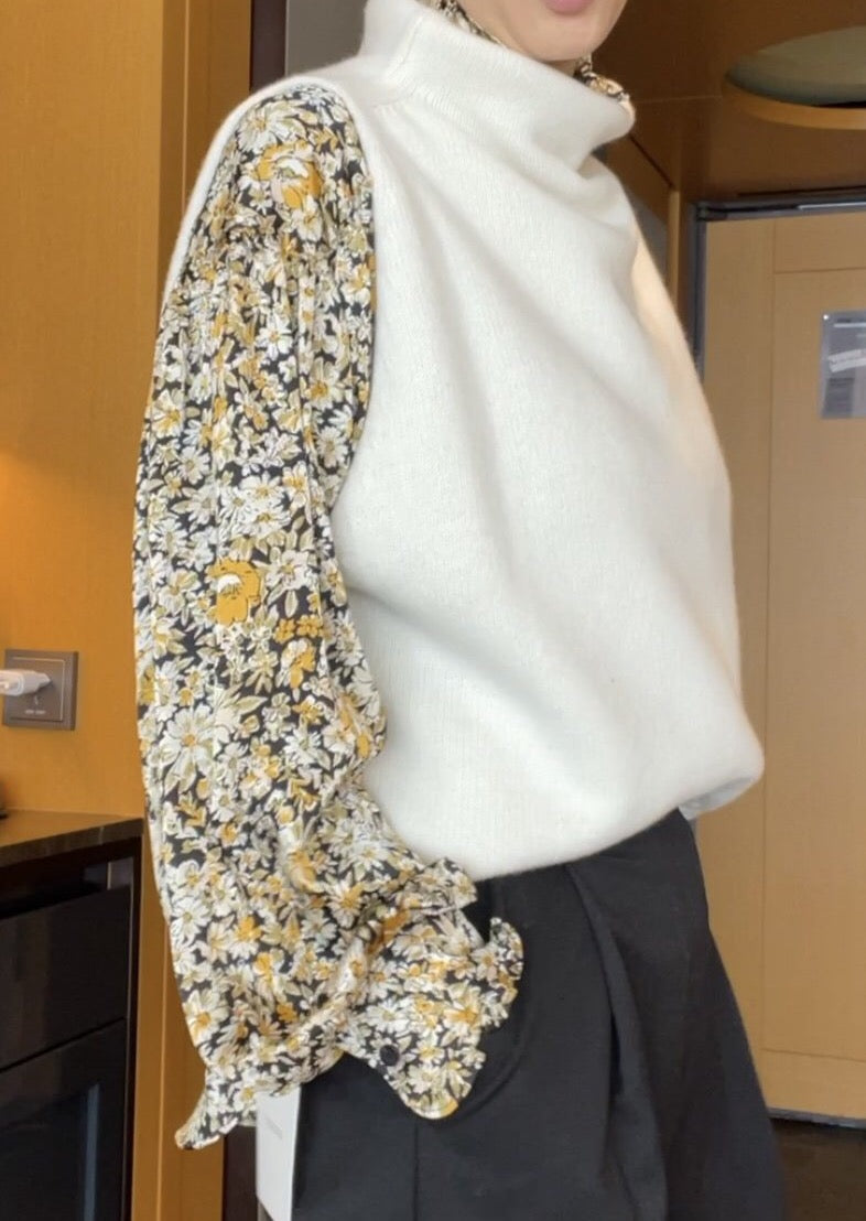 Turtleneck Lambs Wool + Cashmere Vest — special price item!