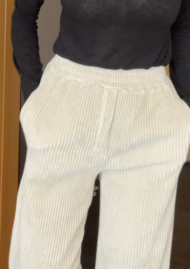 Stretch Corduroy Wide Leg pants