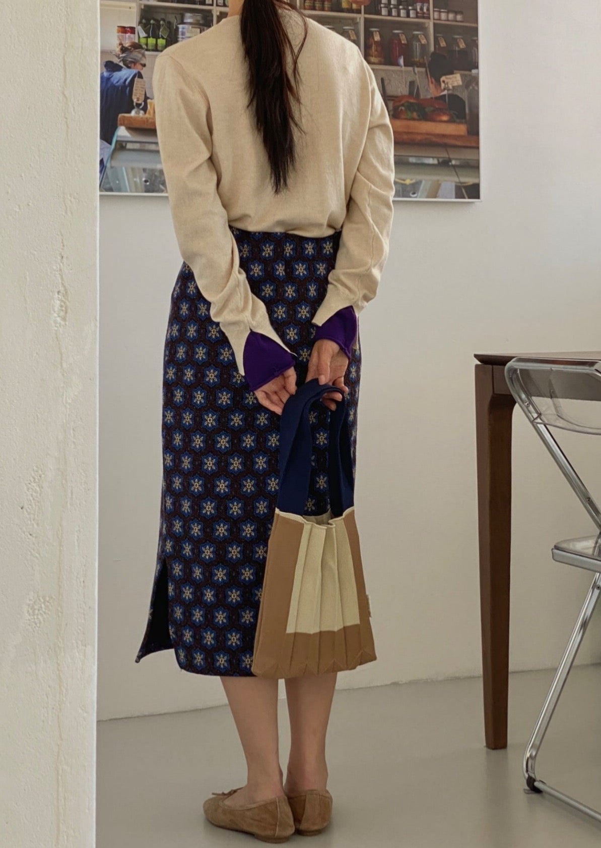 Small Box CB Tote - 1 left in Navy