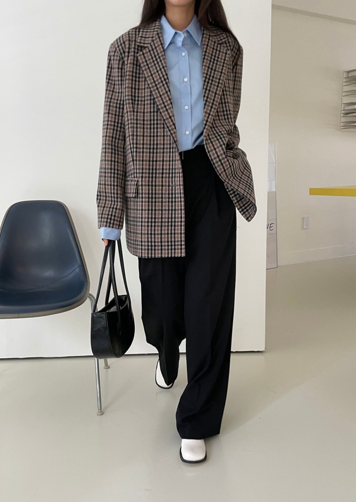 Duffey Checkered Wool Blazer