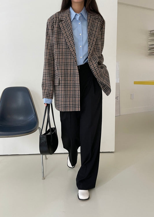 Duffey Checkered Wool Blazer
