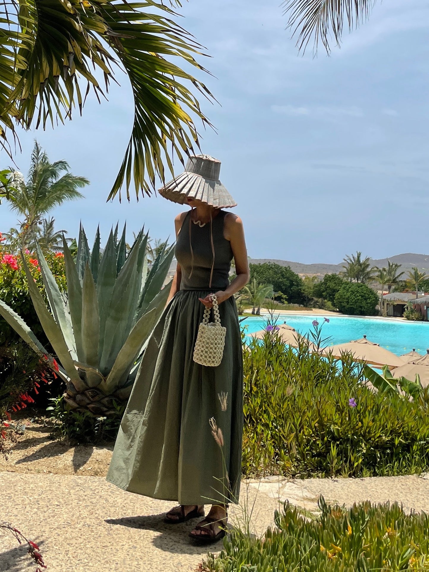 Cotton Combo Maxi Dress