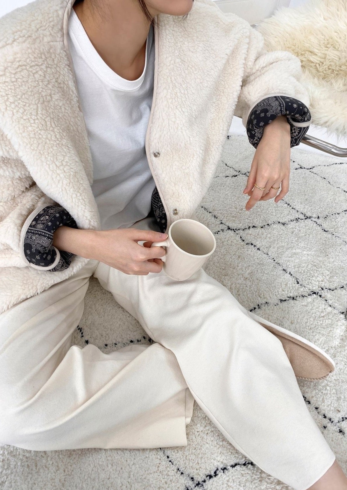 Reversible Bandana / Faux Shearling Jacket