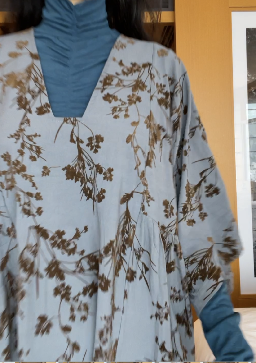 Velvet Flocked Caftan Dress