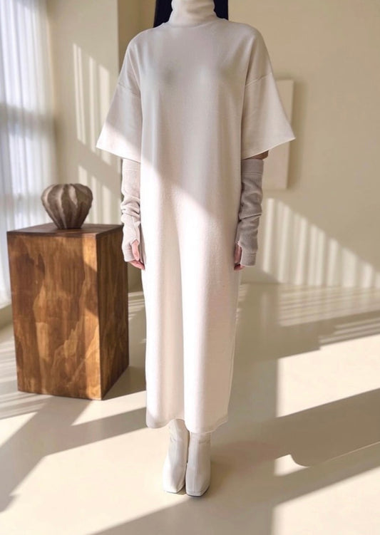 Fleece Turtleneck Dress