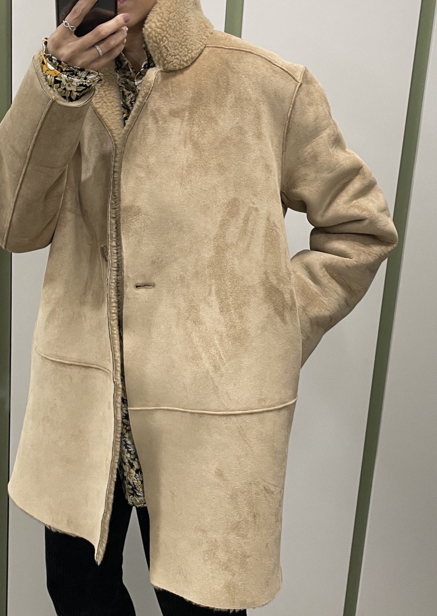 Reversible Faux Shearling coat