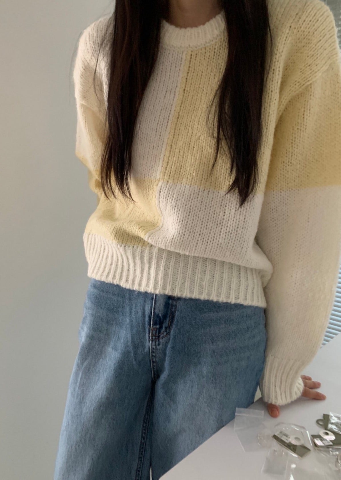 Two Tone Wool/Alpaca Jumper - Best Seller Reorder