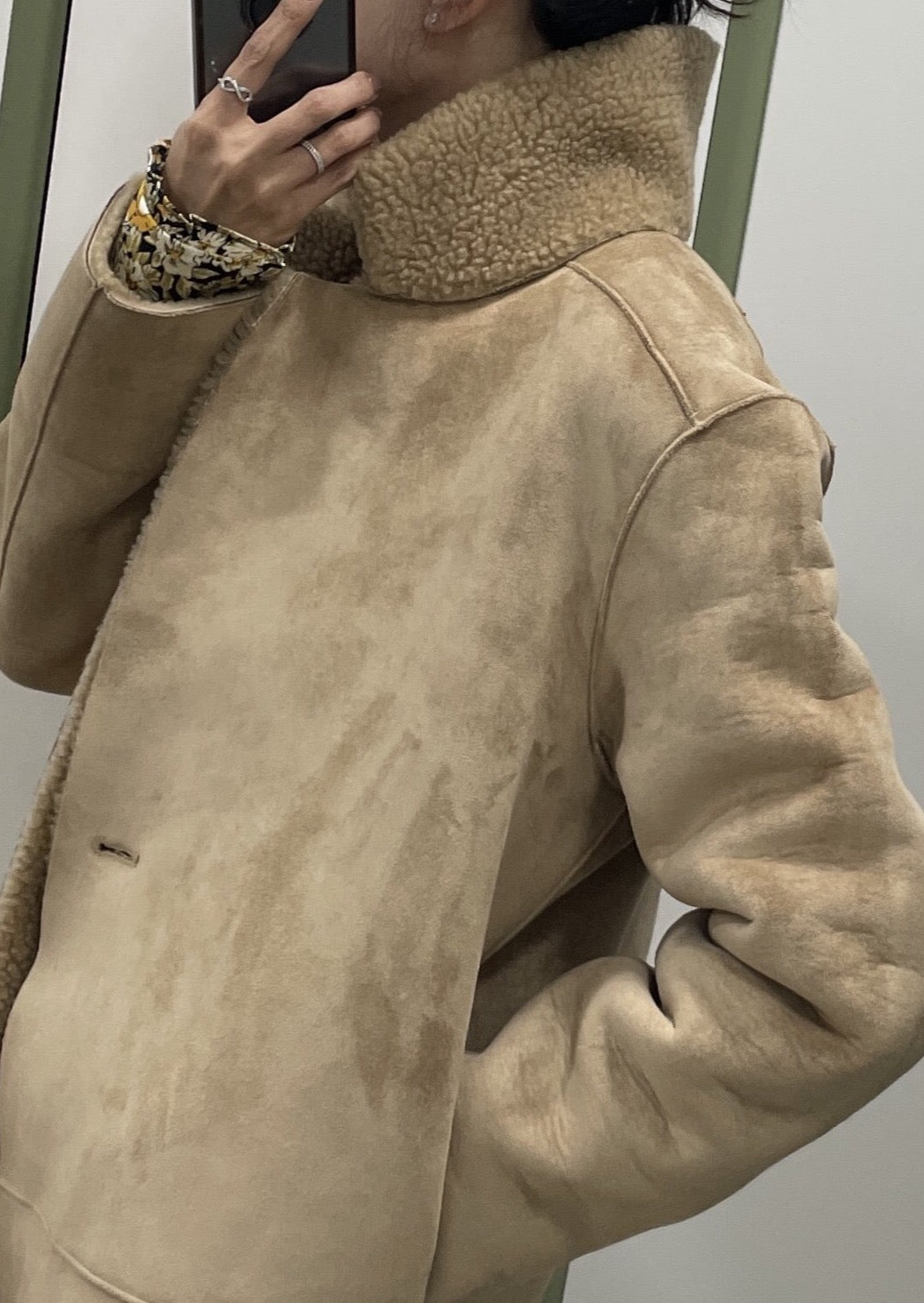 Reversible Faux Shearling coat