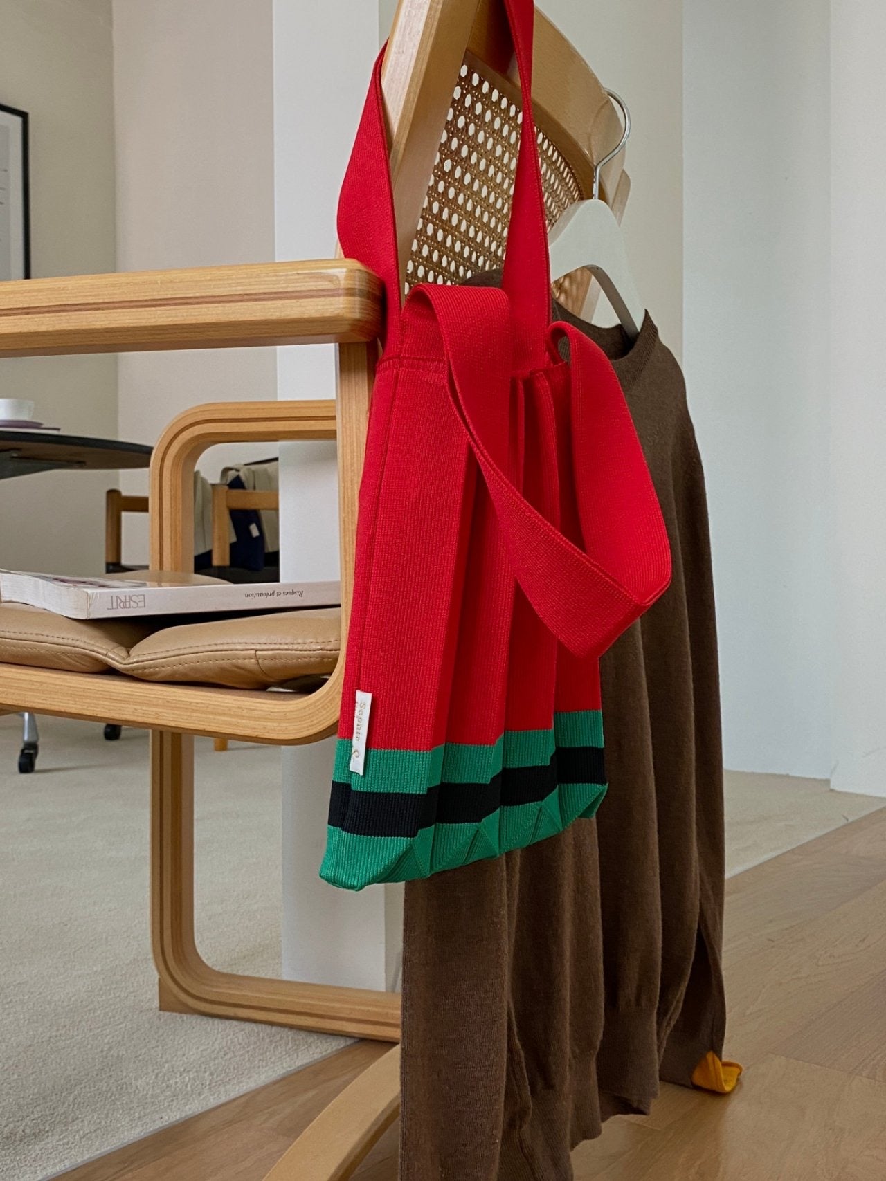 Small Stripe Pleats Tote