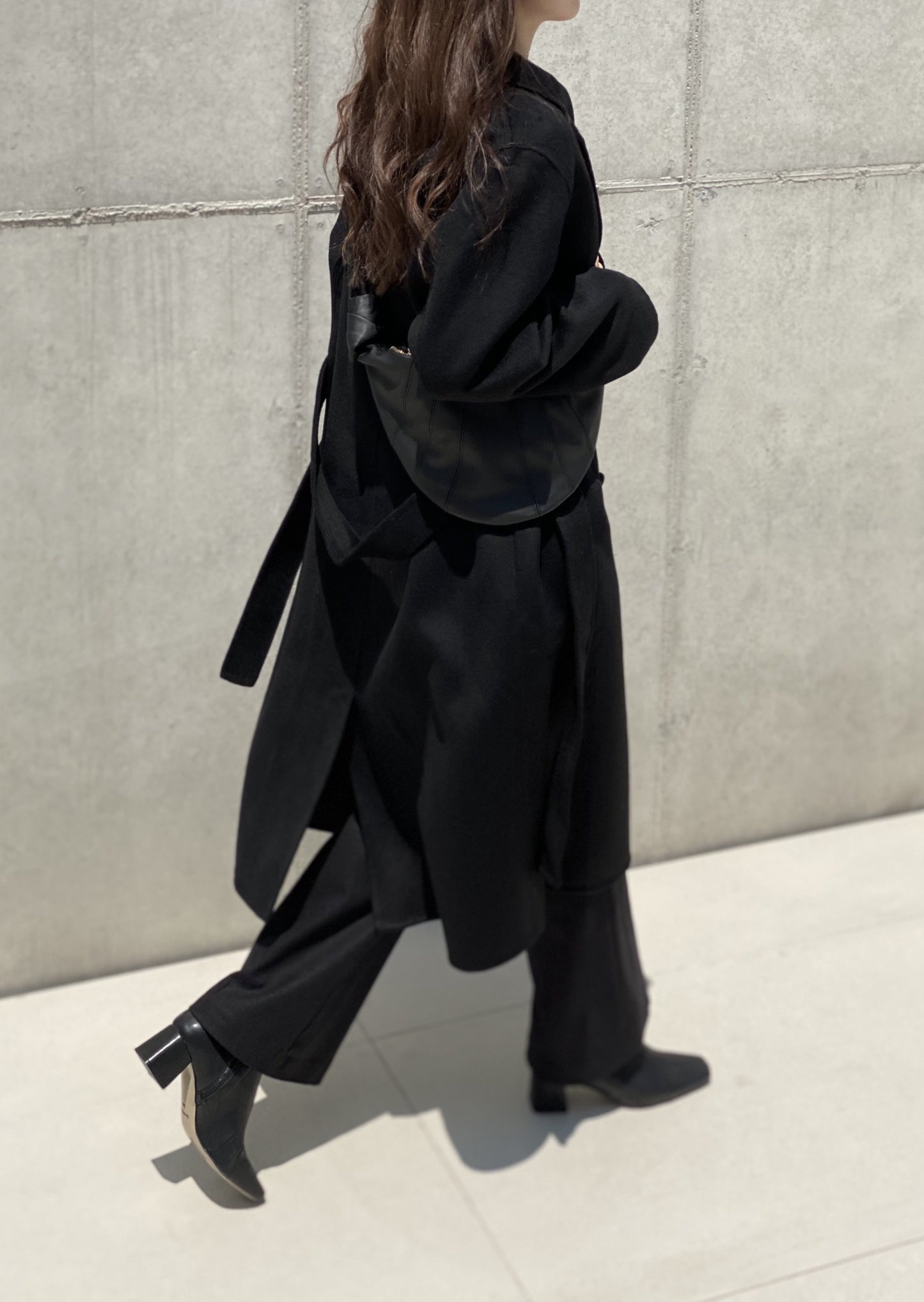 Wool Double Breasted Handmade Coat -only 1 in Black left