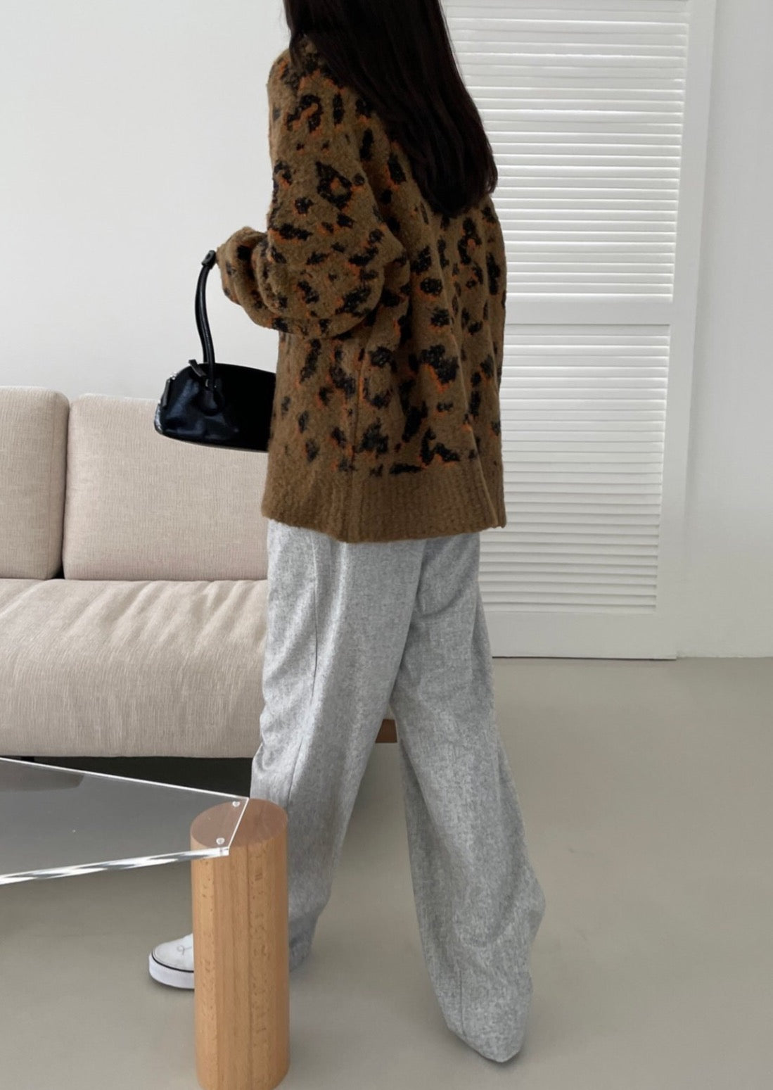 Leopard Jacquard Cardigan
