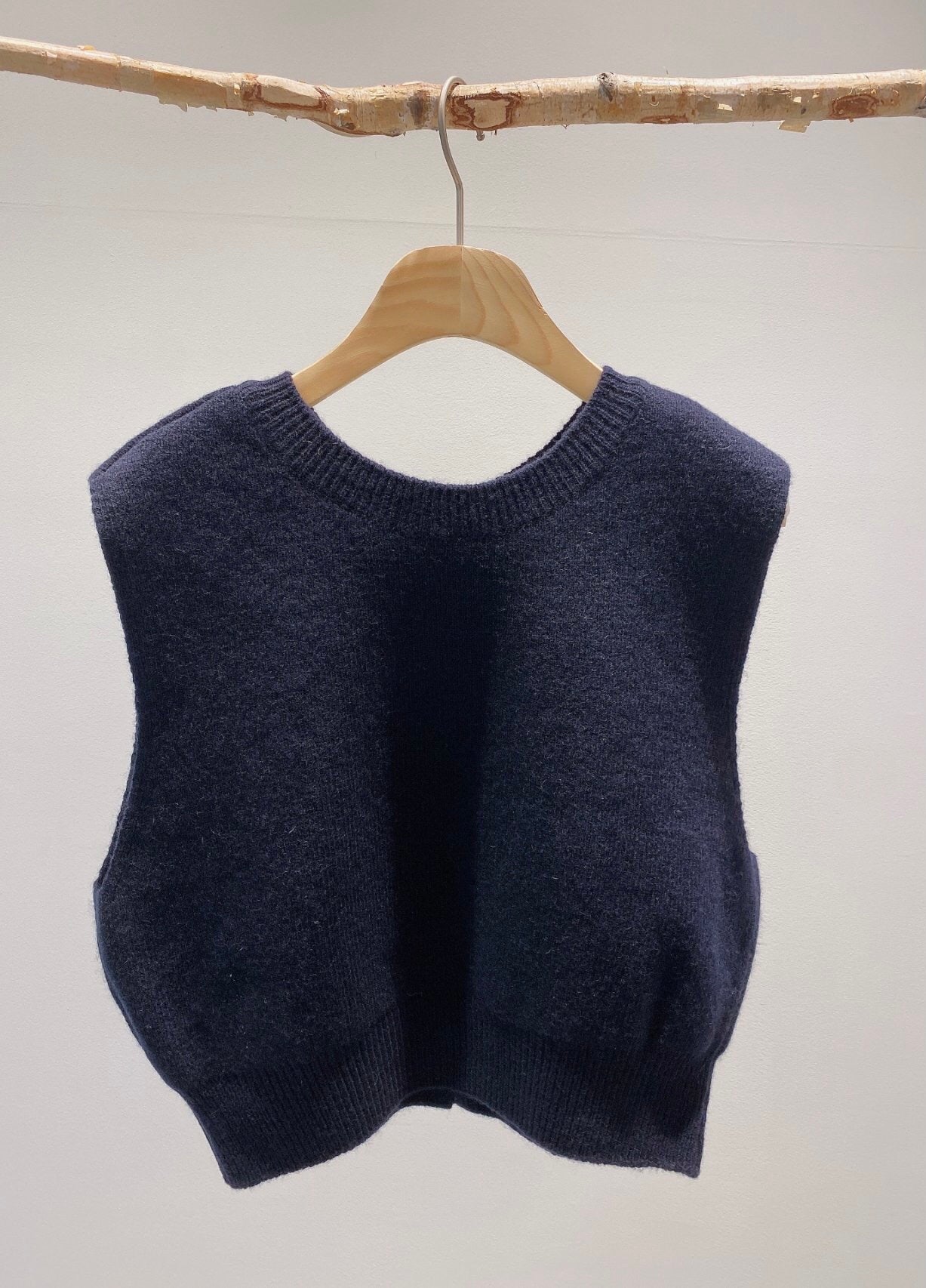 Cropped Wool Vest