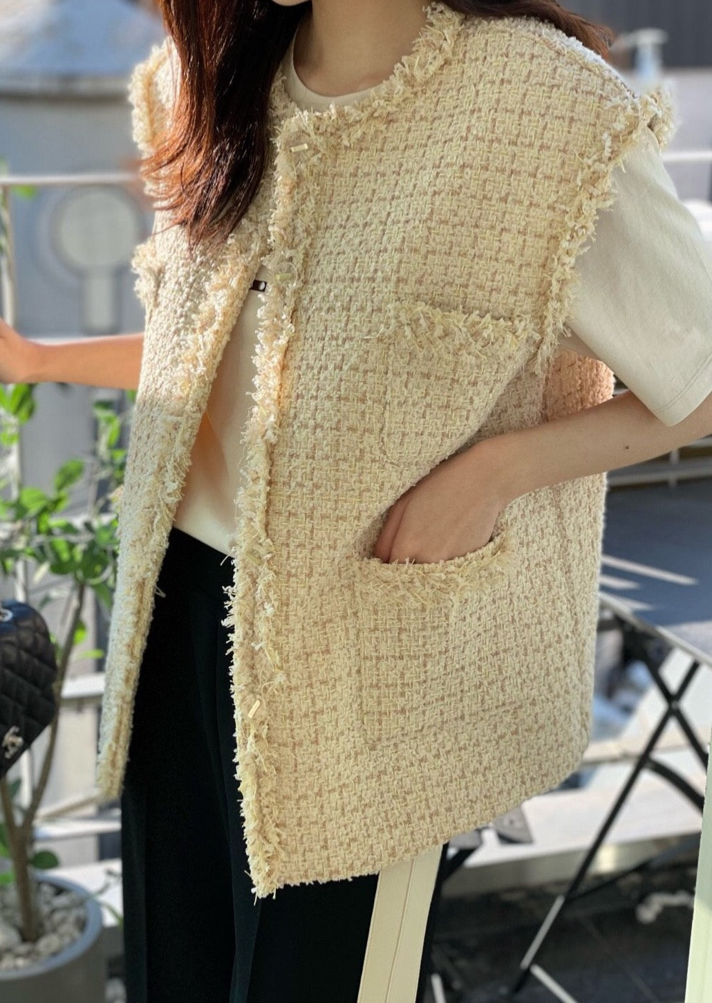 Pear Blossom Tweed Vest