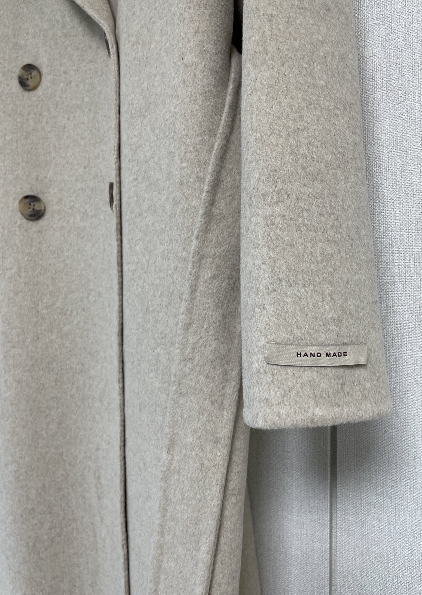 Wool Double Breasted Handmade Coat -only 1 in Black left