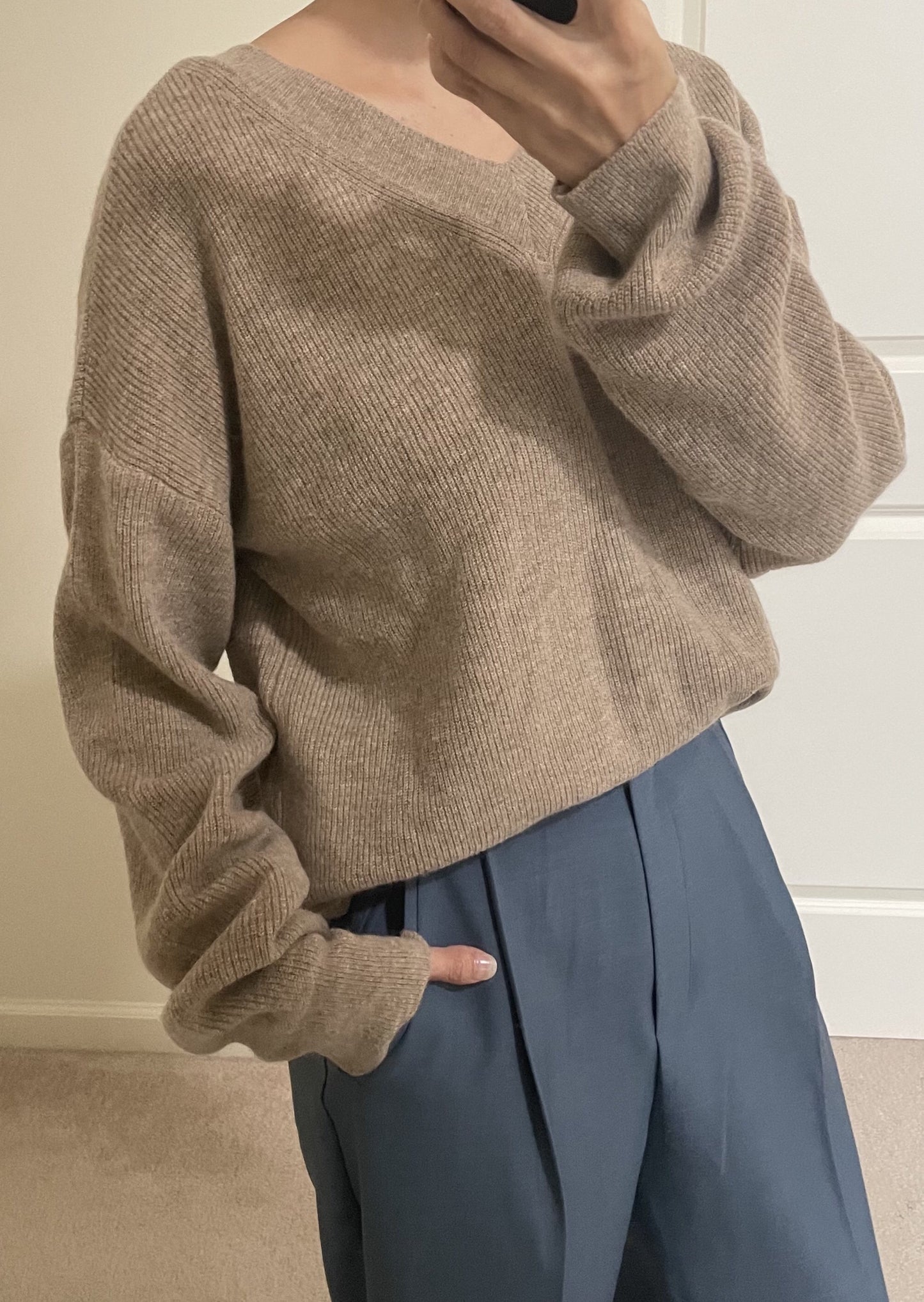 Reversible Wool/Cashmere Cardigan