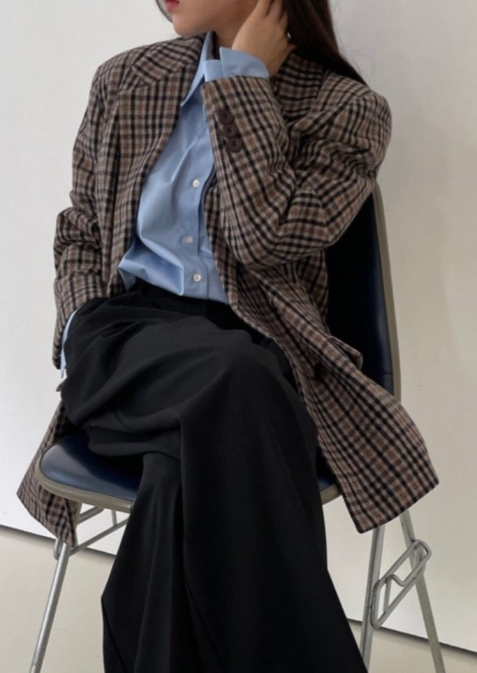 Duffey Checkered Wool Blazer
