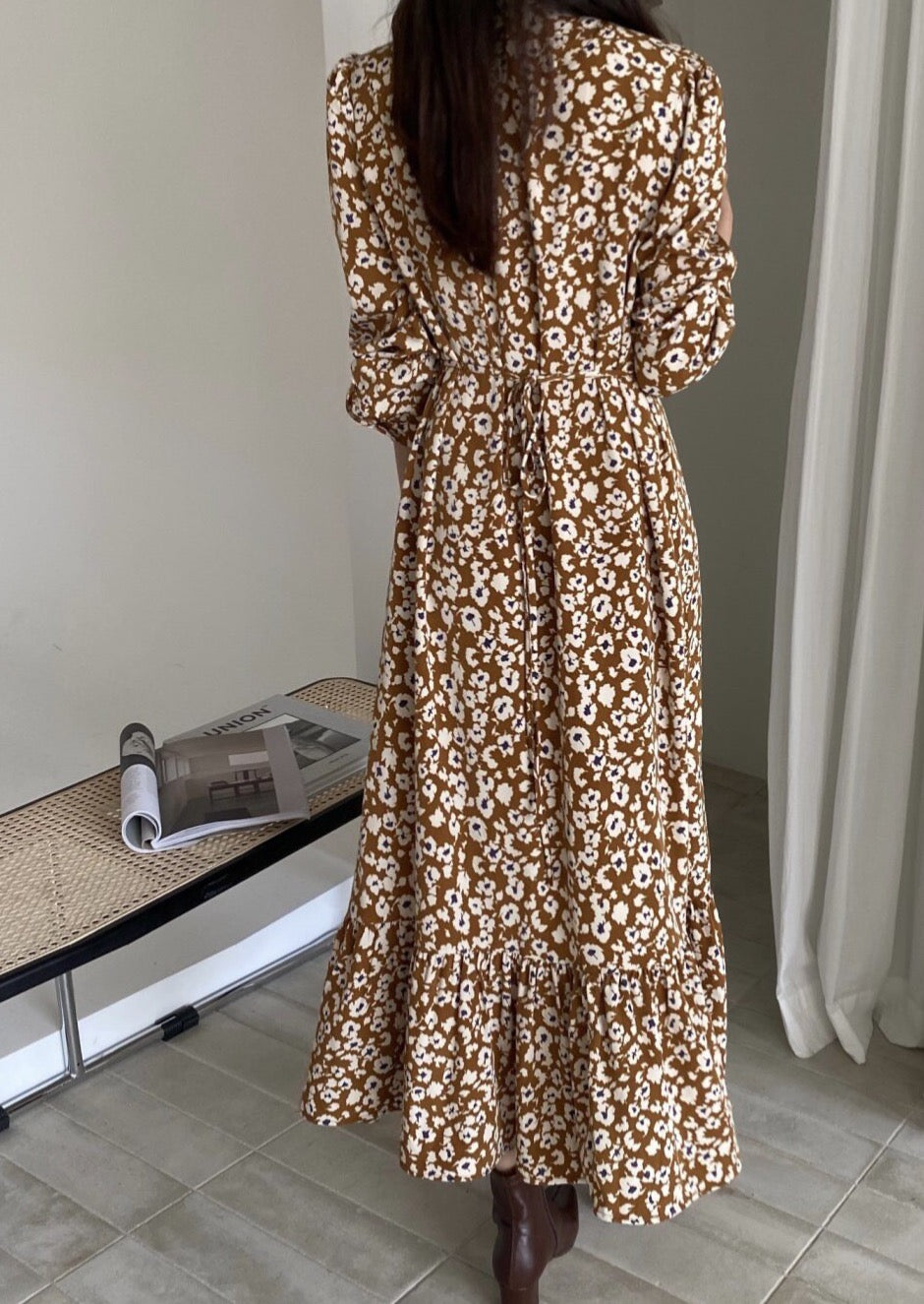 Pansy Printed Shirt Dress