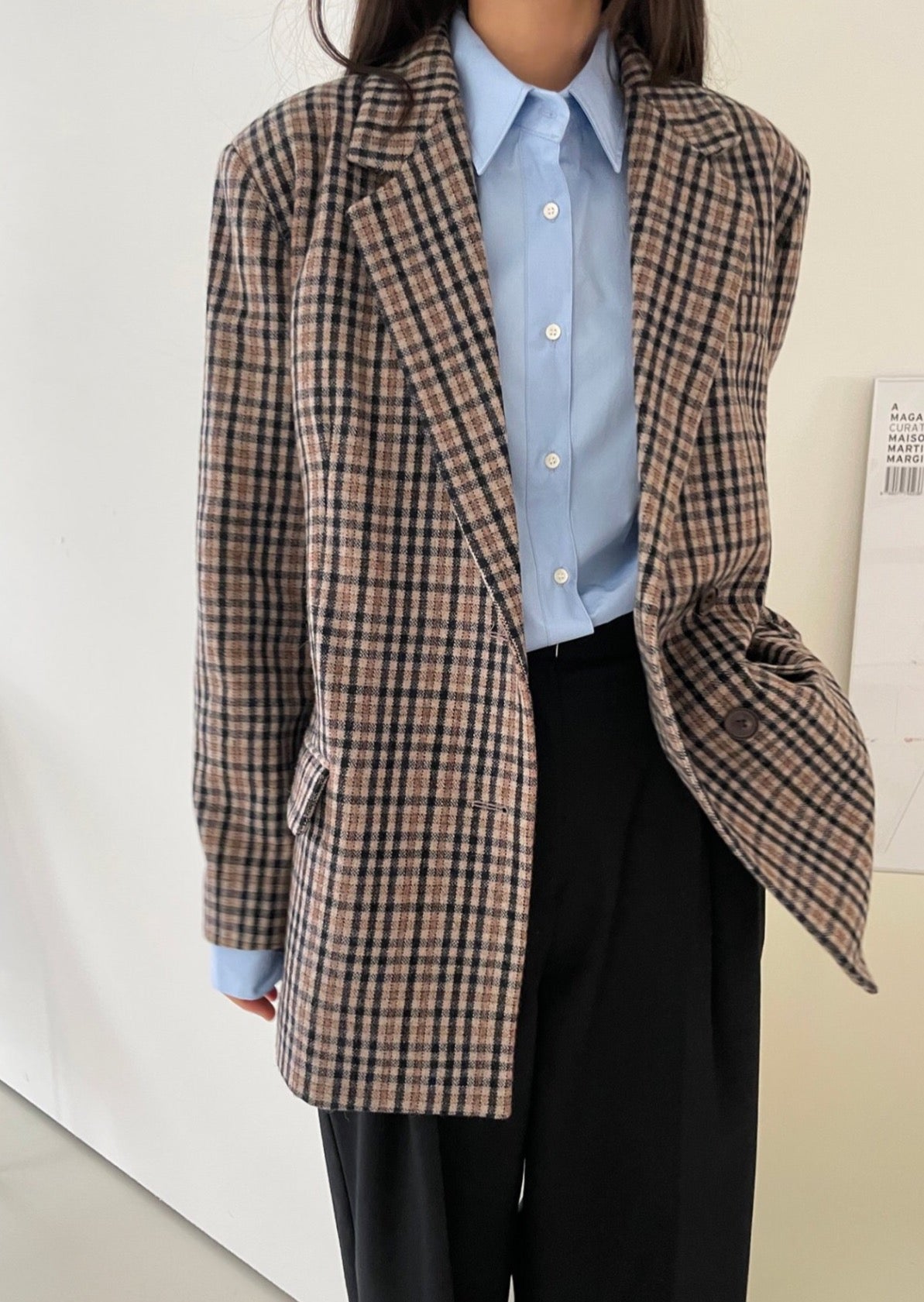 Duffey Checkered Wool Blazer