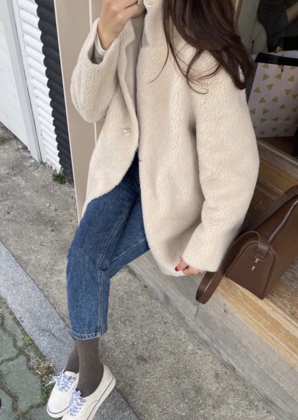 Reversible Faux Shearling coat