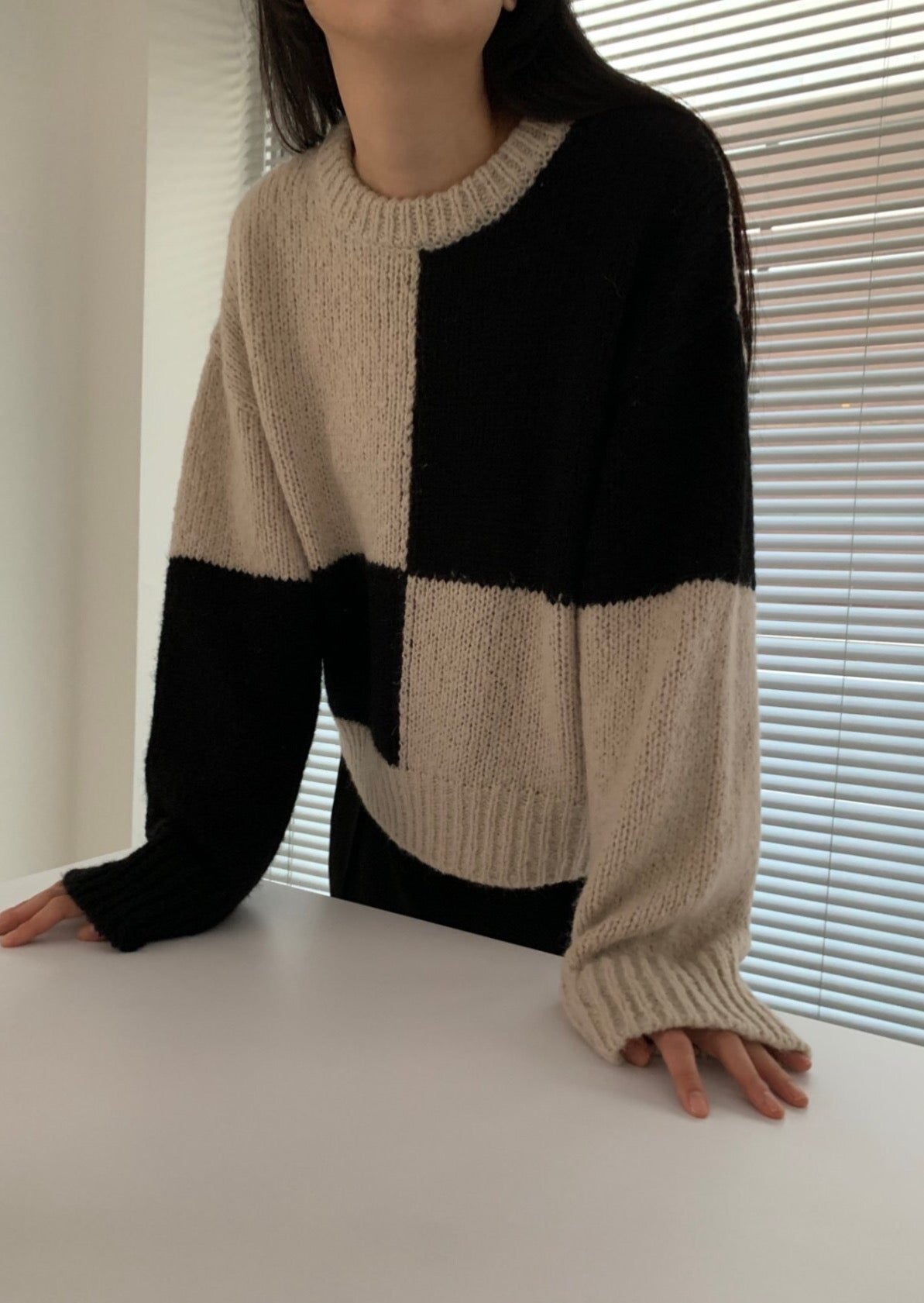 Two Tone Wool/Alpaca Jumper - Best Seller Reorder