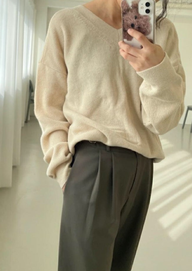 Reversible Wool/Cashmere Cardigan