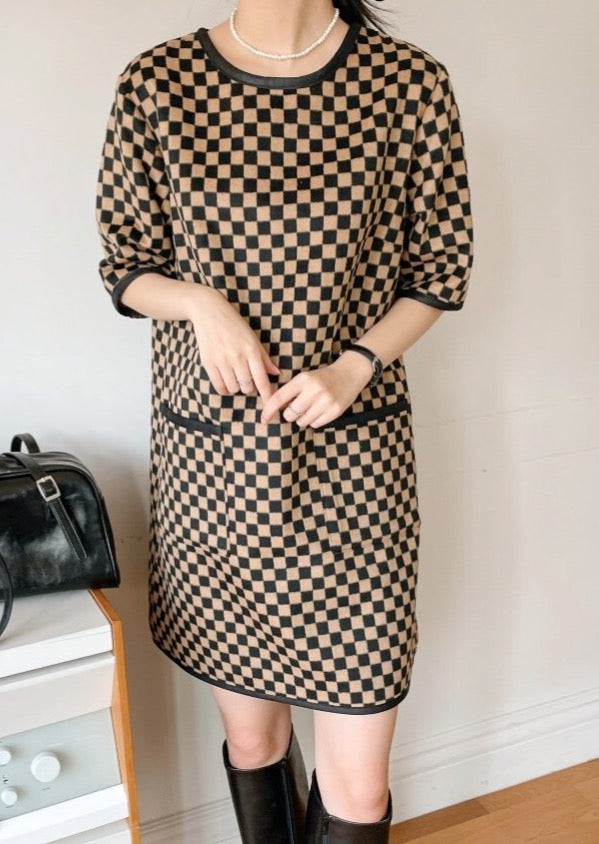 Checkerboard Shift Dress