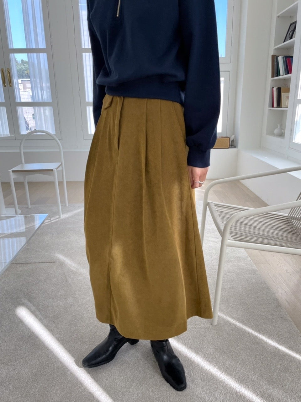 Brushed Twill Skirt