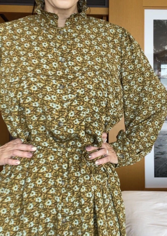 Wallpaper Floral Shirt Dress