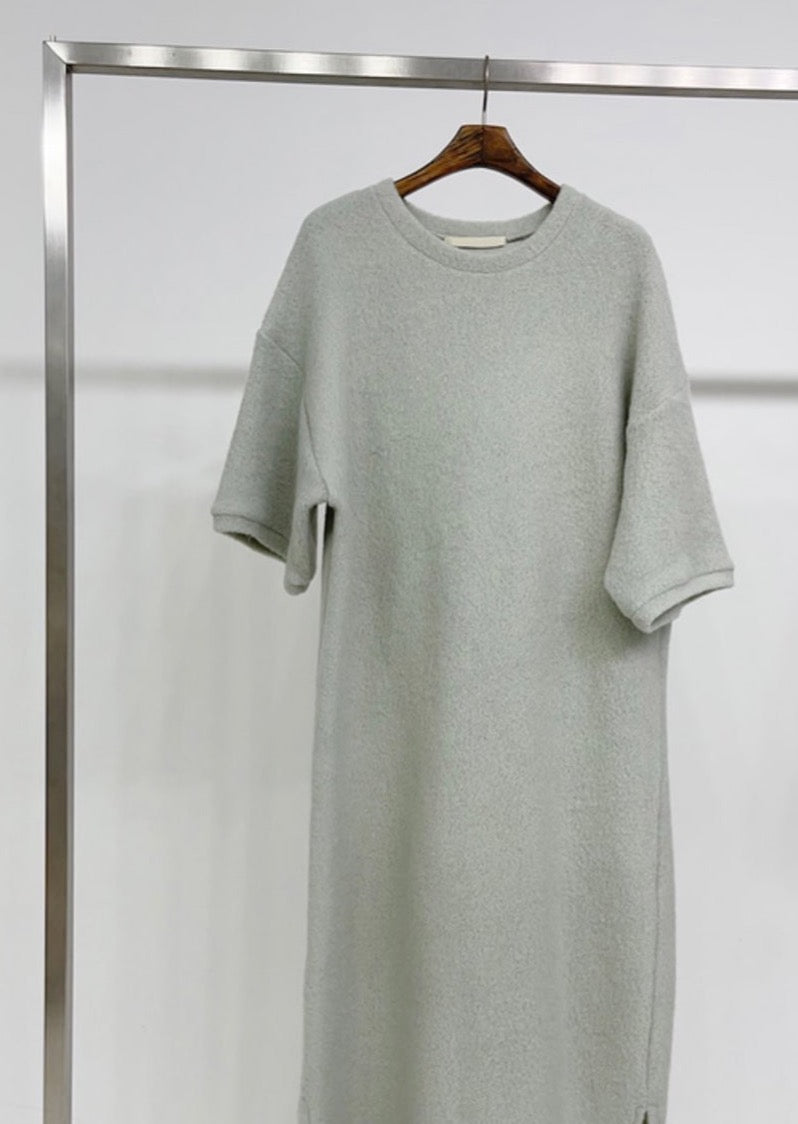 Boucle Knit Maxi Tunic Dress