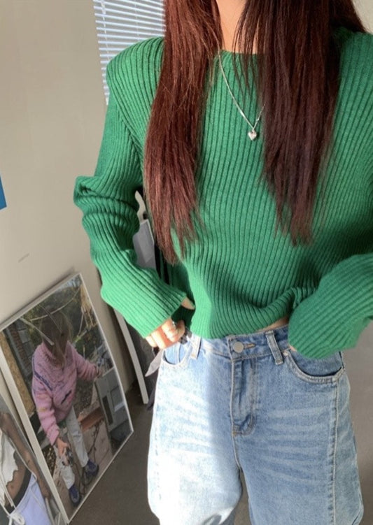 Cropped Rib Knit