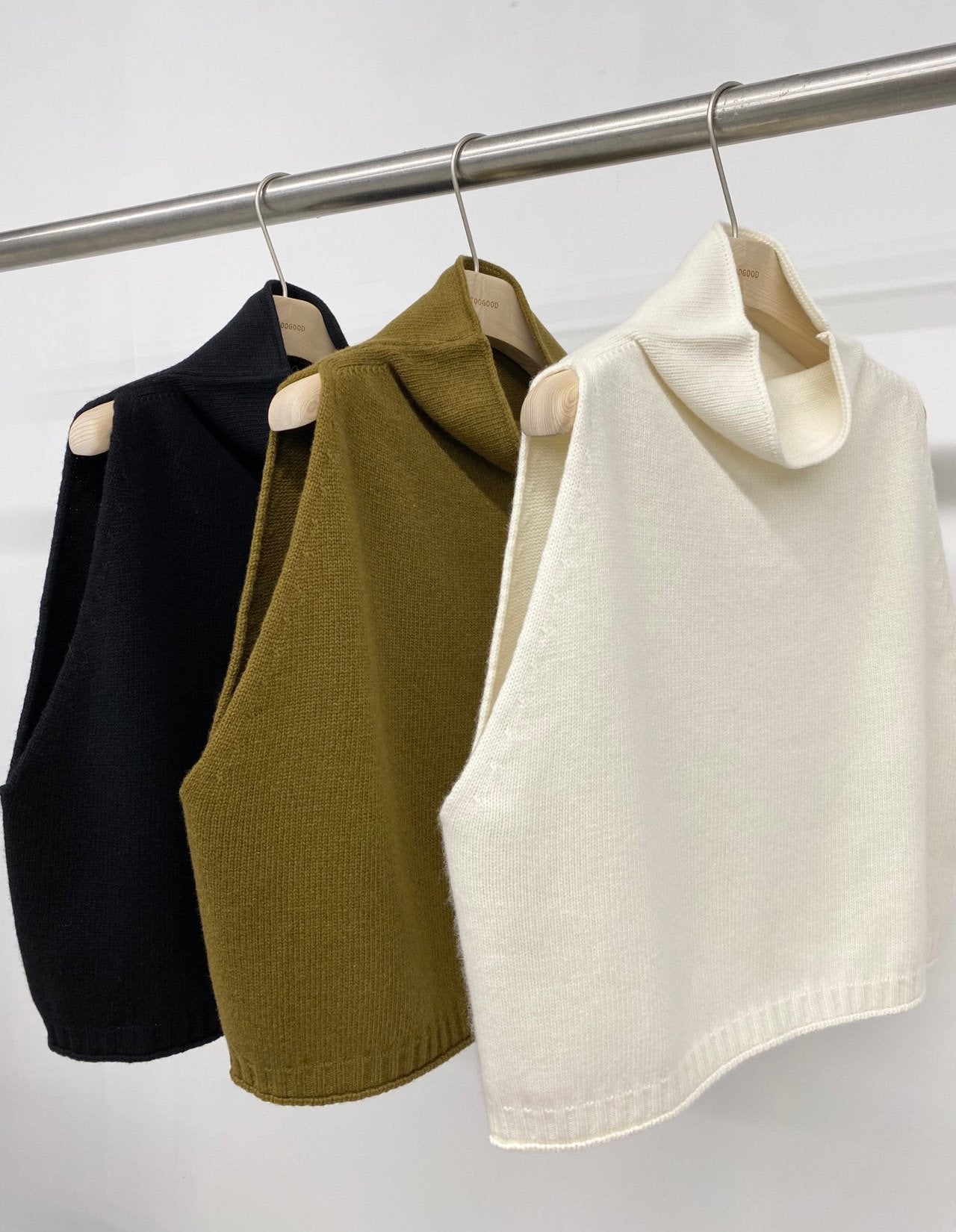 Turtleneck Lambs Wool + Cashmere Vest — special price item!