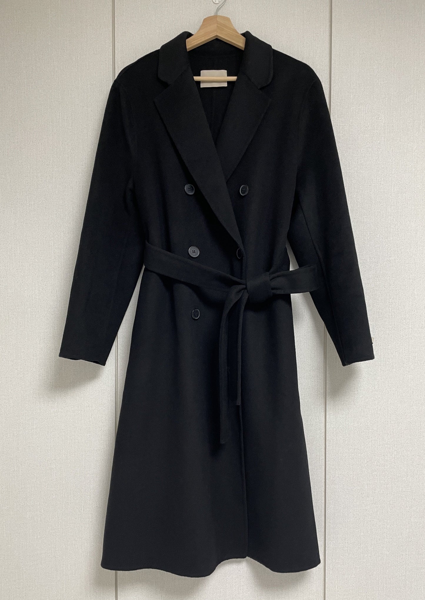 Wool Double Breasted Handmade Coat -only 1 in Black left