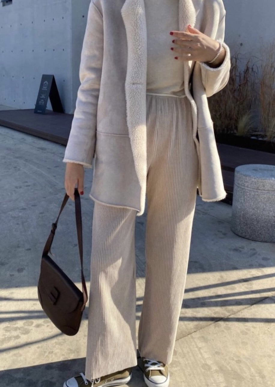 Stretch Corduroy Wide Leg pants