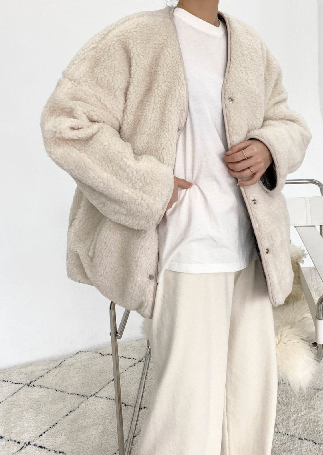 Reversible Bandana / Faux Shearling Jacket