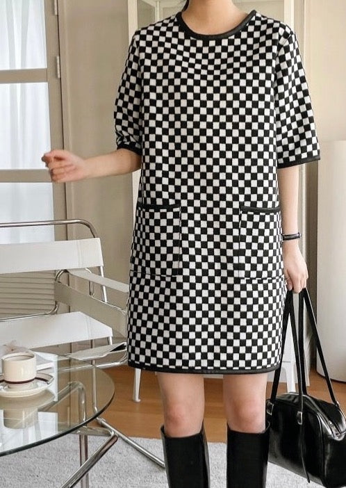 Checkerboard Shift Dress